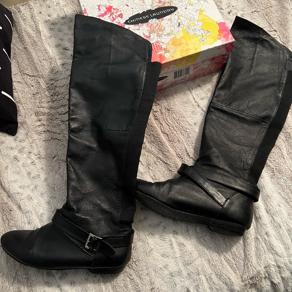Black over the knee boots
